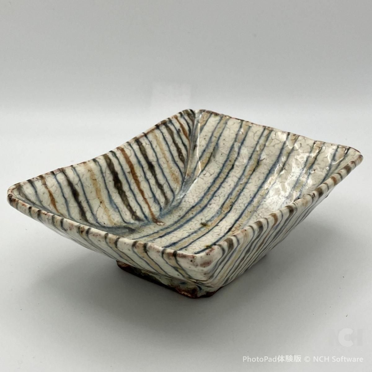 4.5x3.5寸舟形鉢（縞） - 器まるかく京都