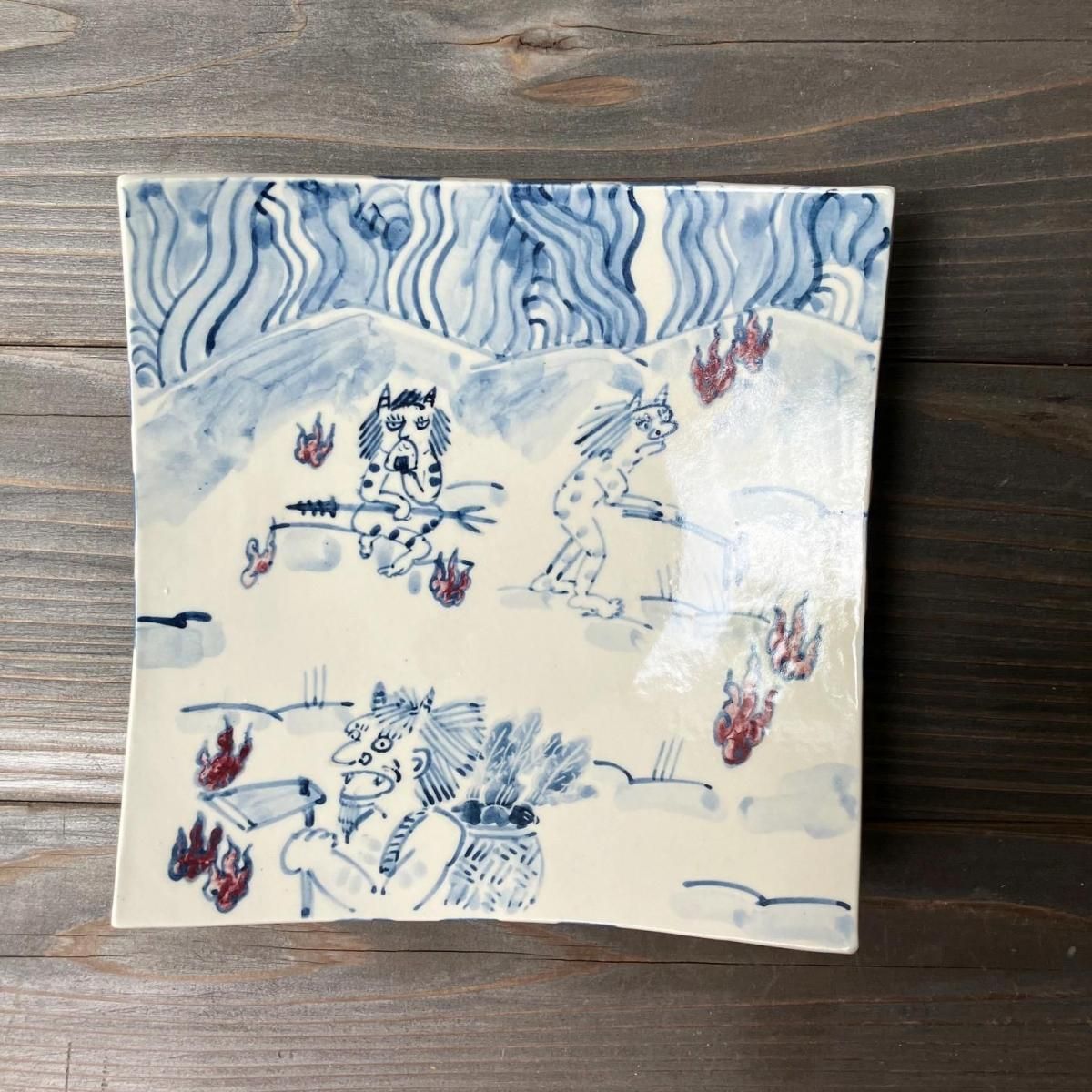 鬼角皿 - 器まるかく京都