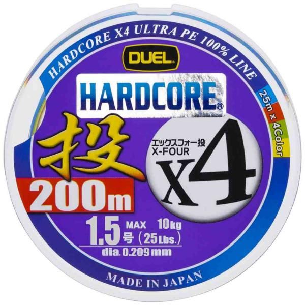 <img class='new_mark_img1' src='https://img.shop-pro.jp/img/new/icons1.gif' style='border:none;display:inline;margin:0px;padding:0px;width:auto;' />DUEL ǥ奨 HARDCORE X4 ꤲ 200m 1.5 25m*412.5m莥ޡ