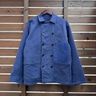 <img class='new_mark_img1' src='https://img.shop-pro.jp/img/new/icons13.gif' style='border:none;display:inline;margin:0px;padding:0px;width:auto;' />Vintage30-40's French Work Moleskin Jacket Double Breasted 