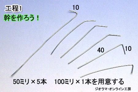 ジオラマ製作応援隊 棕櫚製作・工程1