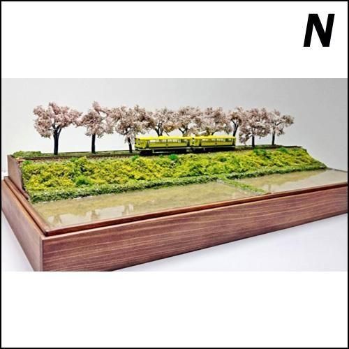 いすみ鉄道の沿線を彩る桜と菜の花をテーマにしたNゲージ観賞用