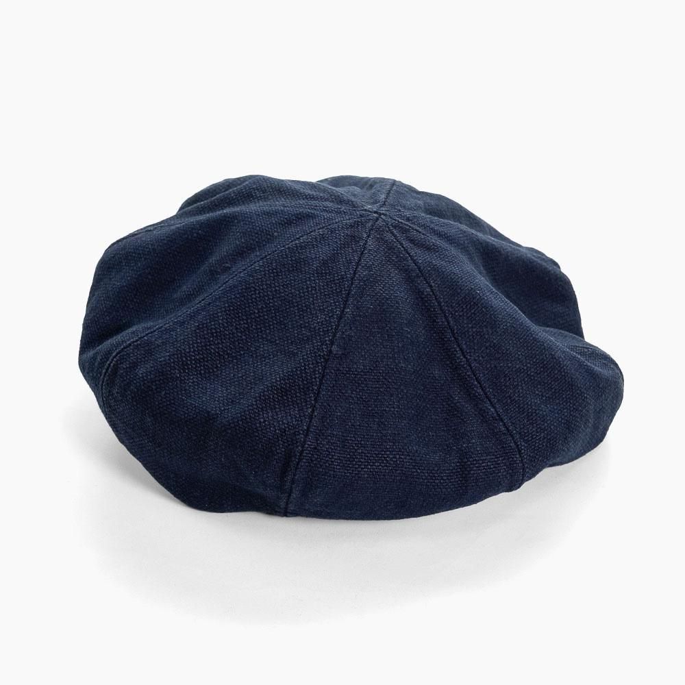 ŹSKILLED WORKERS Natural Indigo Dyeing 8P Large Crown Beret