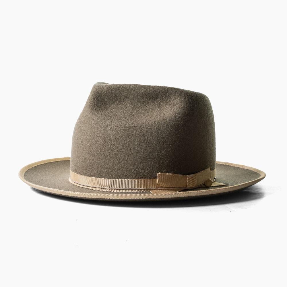 Wool Felt Open Crown Hat OWL- - sand beige -