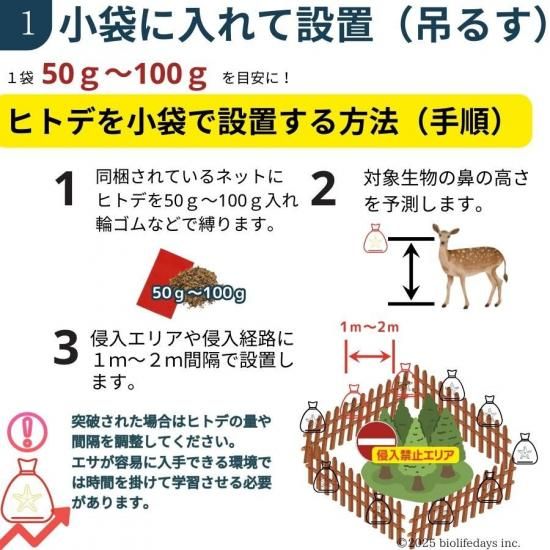 害獣忌避剤 ヒトデでバリア 2