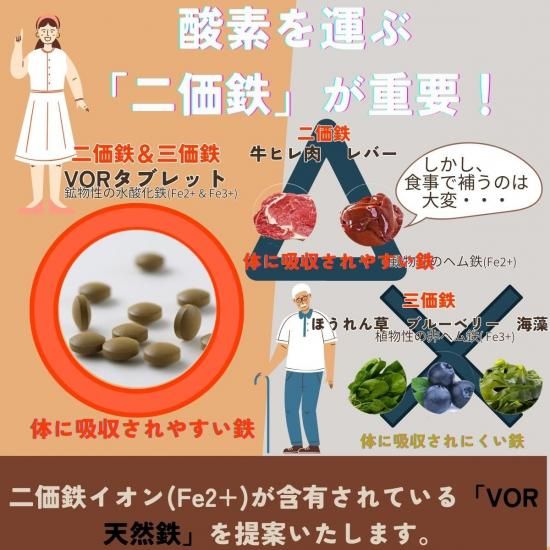 鉄分 VOR 30粒 ナチュラ