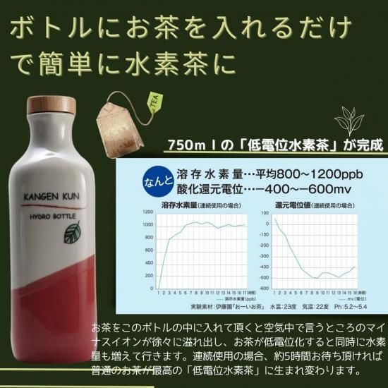 還元くん4｜ありがとうピンクボトル｜低電位水素茶製造ボトル｜水素茶