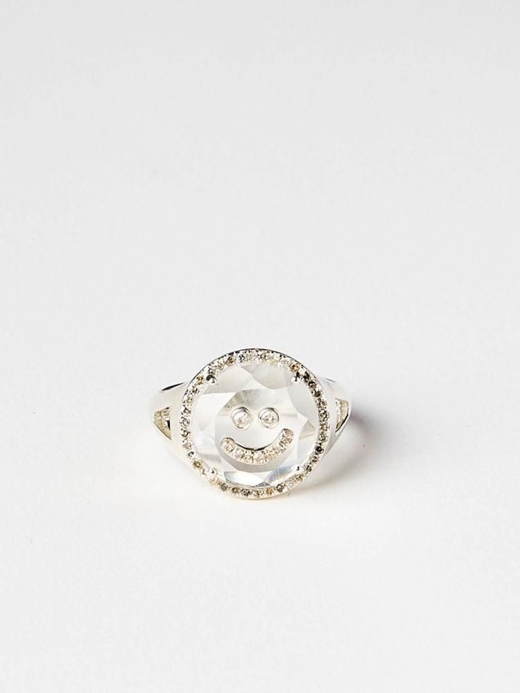 Crystal smile ring