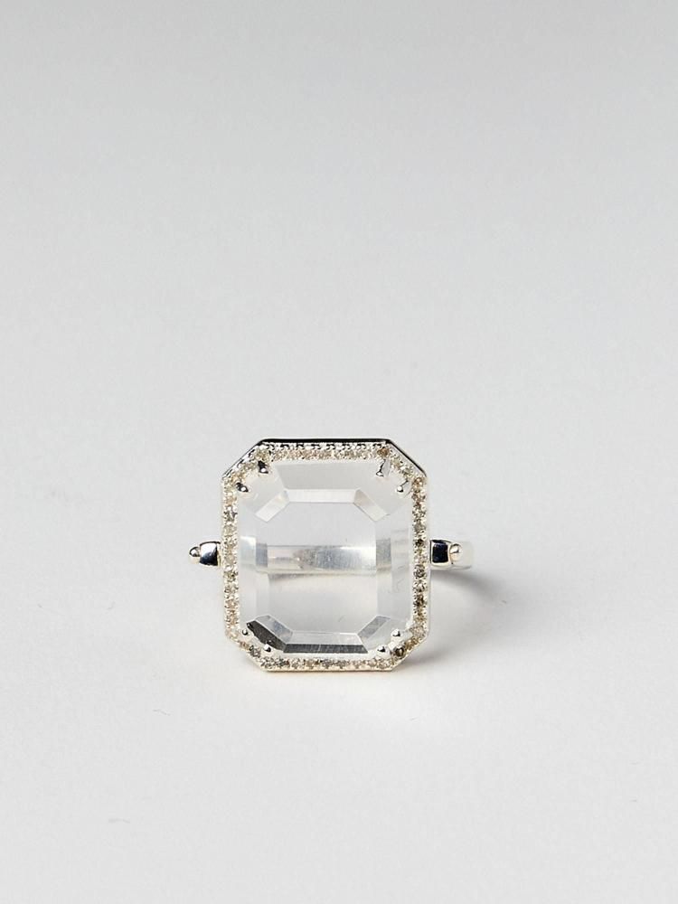Rock crystal ring