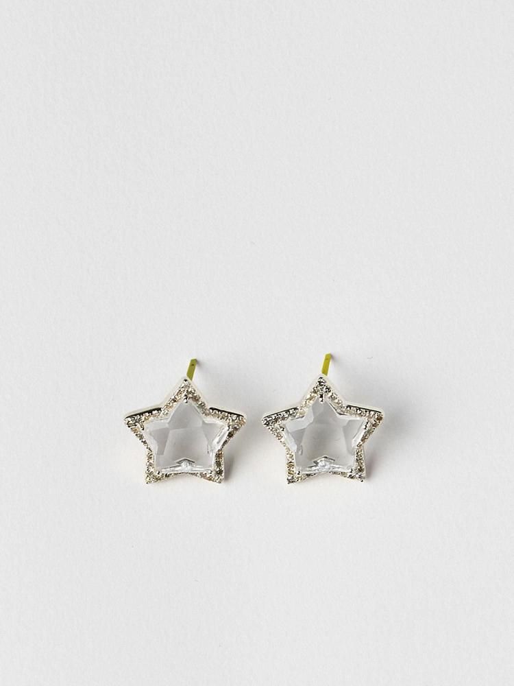 Crystal star earrings