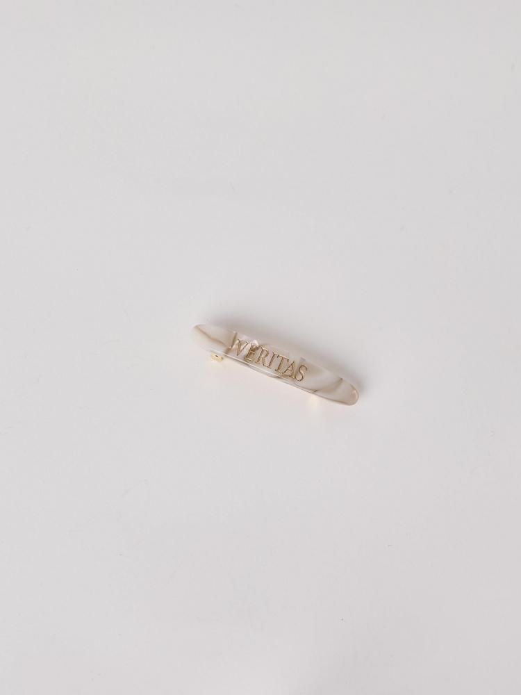 Barrette (Small / White marble)