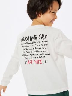 KIDS L/S HAKA WAR CRY TEE(˥)