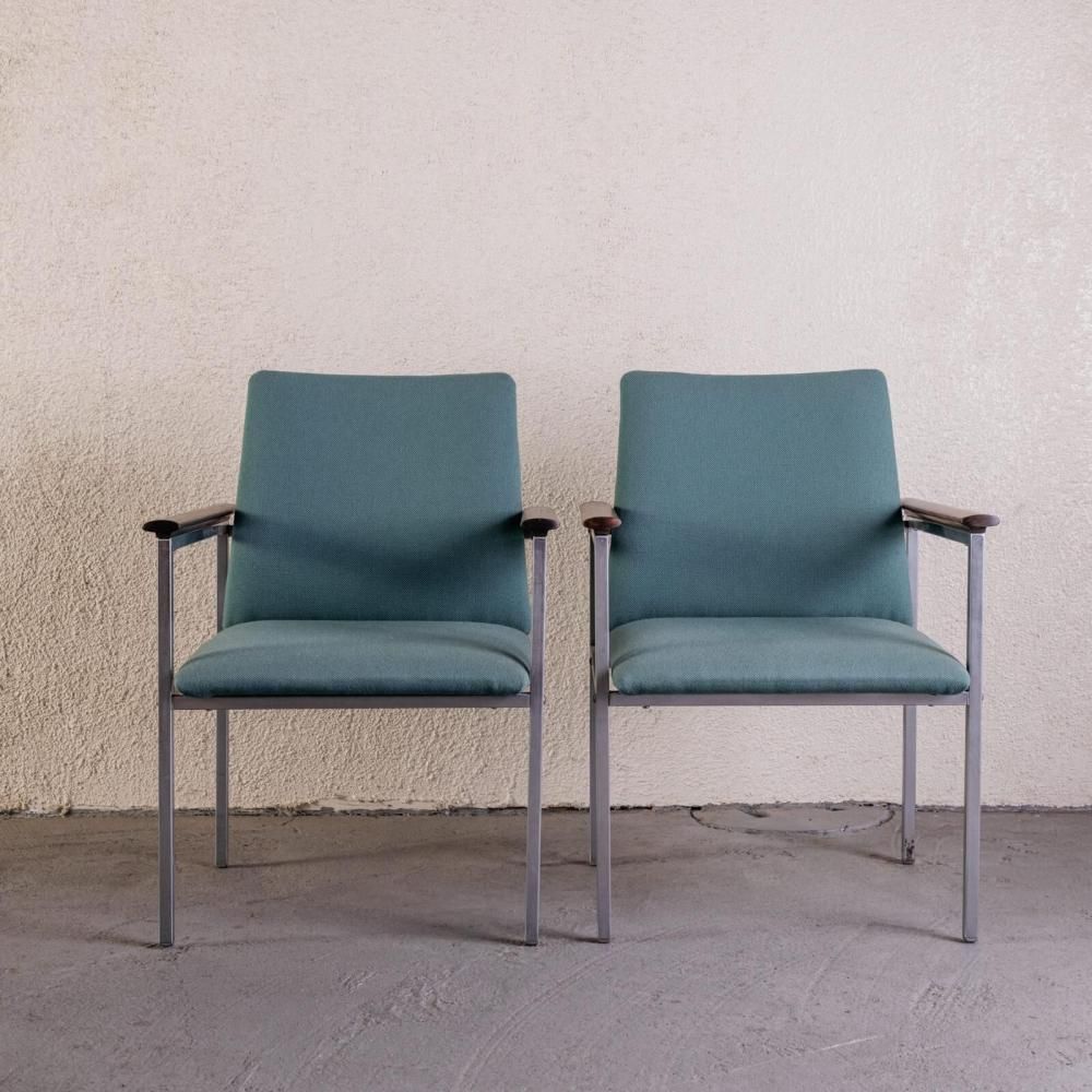 Armchair steel,rosewood