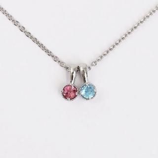 դХͥå쥹 ꥸʥ ᥤ ڥ С925  ץ쥼ȡTwin Birthstoneŷ SILVER925