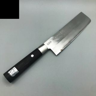 Japanese Nakiri Knife 6.3" 160mm Carbon/Seki Nagao Hiromoto/Needs Sharpening