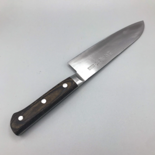 Japanese Santoku Kitchen Knife 6.5"165mm Carbon/Seki Masahiro/Sharpened