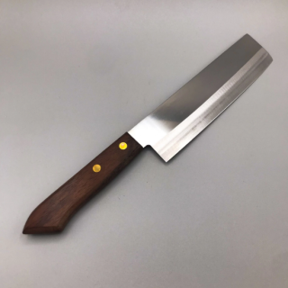 Japanese Nakiri Kitchen Knife 6.3" 160mm 3 Layer Carbon/Banshu Miki/Sharpened