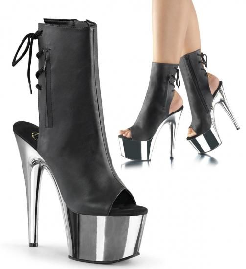 ADORE-1018
Blk Faux Leather/Slv Chrome