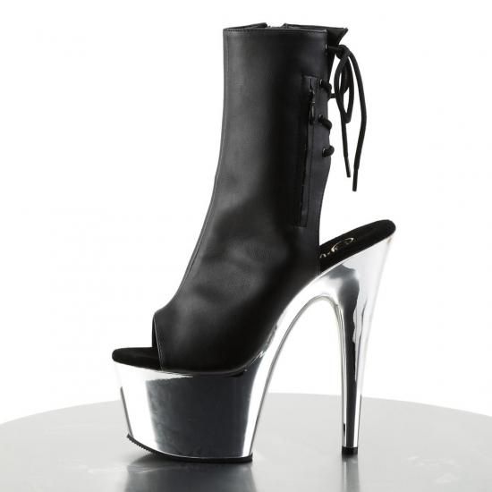 ADORE-1018
Blk Faux Leather/Slv Chrome