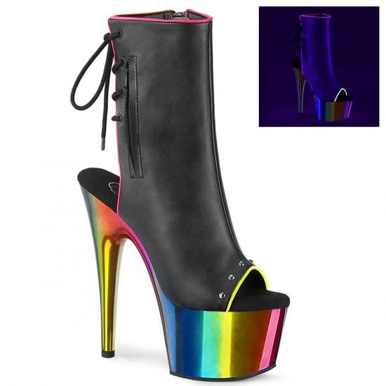 ADORE-1018RC-02
Blk Faux Leather/Rainbow Chrome