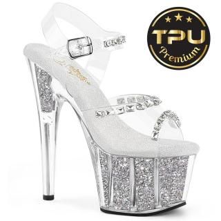 ADORE-708PREM-STNG
Clr TPU/Slv Glitter Ins