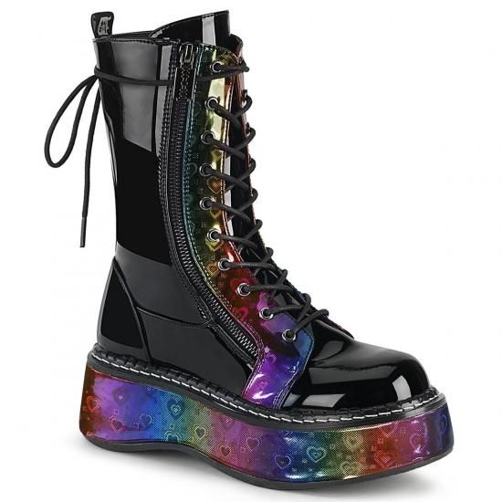 EMILY-350
Blk Pat-Rainbow Hologram w/ Hearts