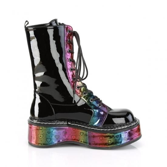 EMILY-350
Blk Pat-Rainbow Hologram w/ Hearts