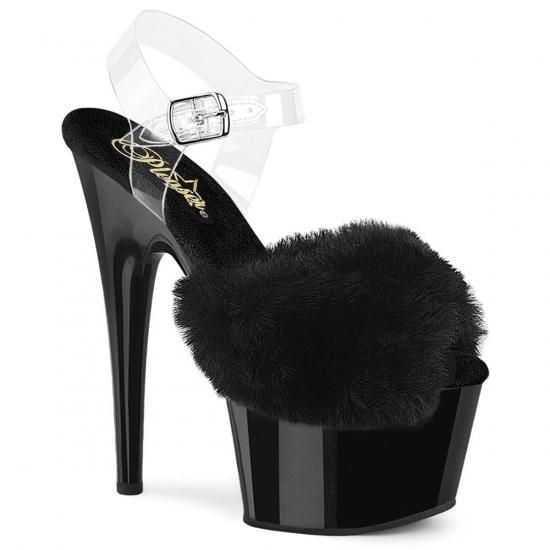 ADORE-708FUR
Blk Faux Fur-Clr TPU/Blk