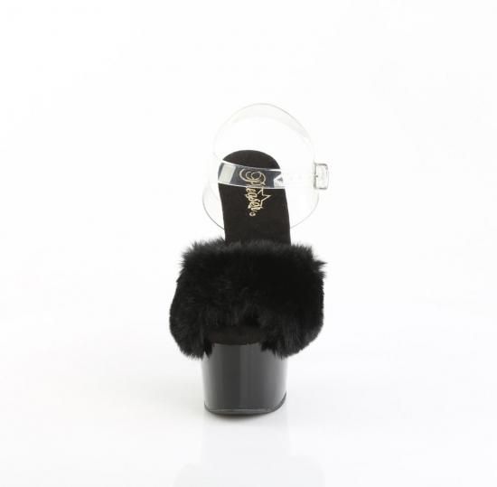 ADORE-708FUR
Blk Faux Fur-Clr TPU/Blk
