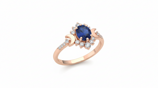 Crescent Kiss Sapphire Ring̥ϤƳȥեνʡ򤢤ʤء