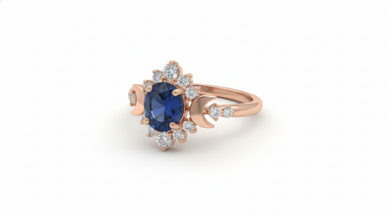 Crescent Kiss Sapphire Ring̥ϤƳȥեνʡ򤢤ʤء