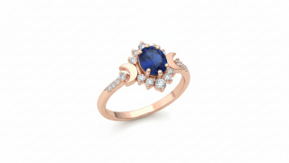 Crescent Kiss Sapphire Ring̥ϤƳȥեνʡ򤢤ʤء