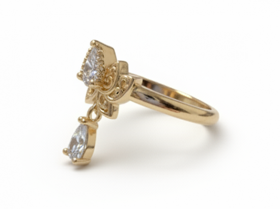 ʽɤϡμ󥰡Divine Feminine Lotus Tear Ring