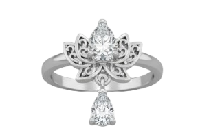 ʽɤϡμ󥰡Divine Feminine Lotus Tear Ring