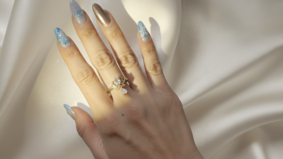 ʽɤϡμ󥰡Divine Feminine Lotus Tear Ring