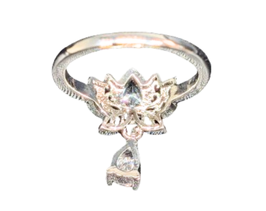 ʽɤϡμ󥰡Divine Feminine Lotus Tear Ring