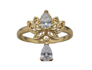 ʽɤϡμ󥰡Divine Feminine Lotus Tear Ring