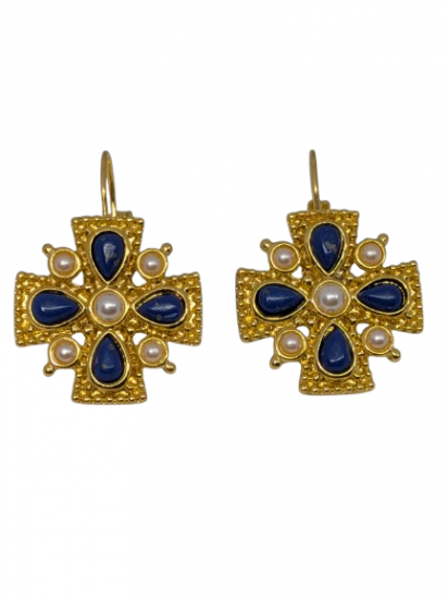 ԥʤȬ 󥰡Sacred Lapis Octagram Earrings